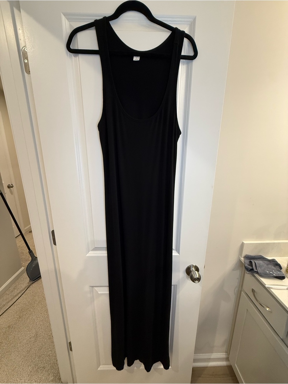 Classic Black Sleeveless Maxi Tank Dress